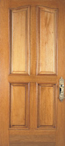 Raised wood panel door