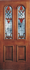 Colored Glass within Leaded Glass Designs